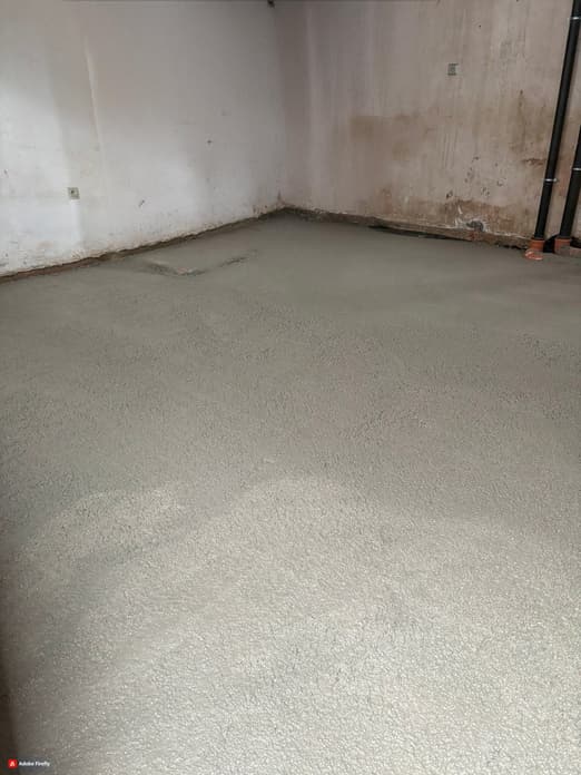 EPS-isolatiechape in een ruwbouwkamer